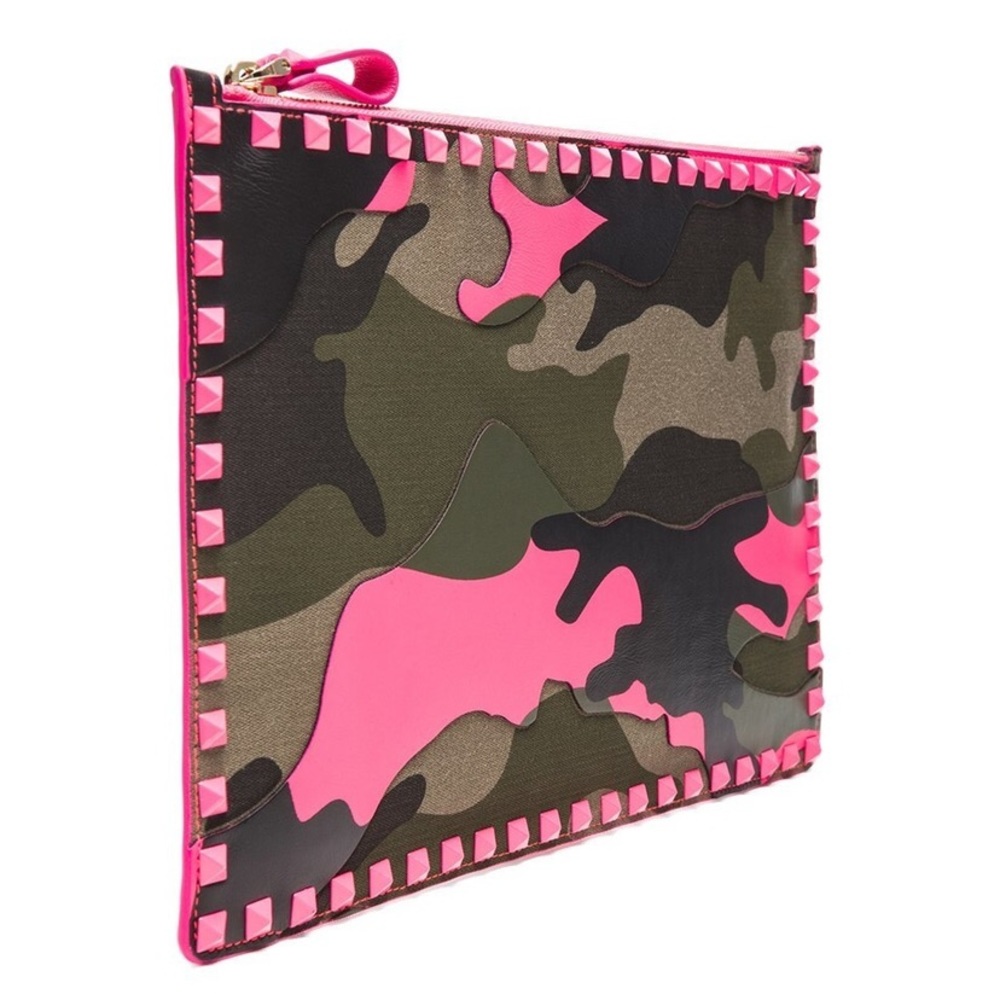 VALENTINO Camouflage and Pink Clutch BRAND NEW!